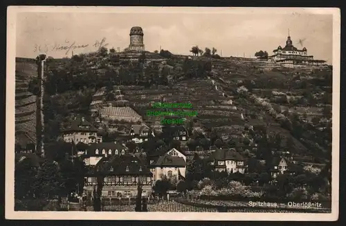 144007 AK Spitzhaus Oberlößnitz Radebeul 1932 Bismarckturm
