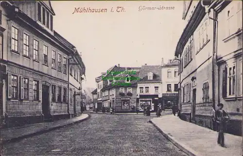 157623 AK Mühlhausen I. Thür 1908 Görmar Strasse Bauklempnerrei August Busch