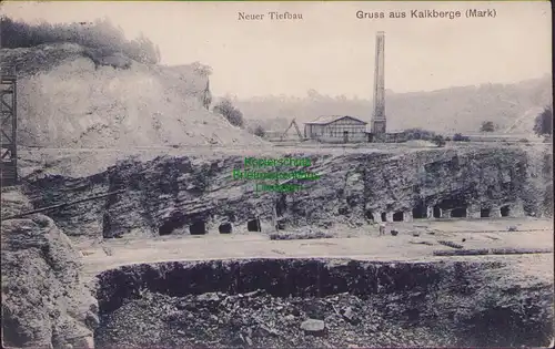 157615 AK Kalkberge Mark 1908 Bergbau Neuer Tiefbau Tagebau