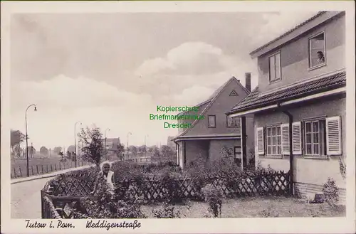 157315 AK Tutow i. Pom. Über Demmin 1941 Feldpost Weddigenstraße