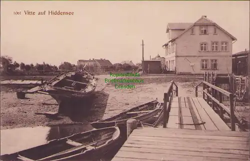 157404 AK Vitte auf Hiddensee um 1910 Bootsanleger