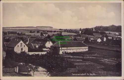 157508 AK Sommersdorf Kr. Neuh. Landkreis Börde 1936 Panorama Totalansicht