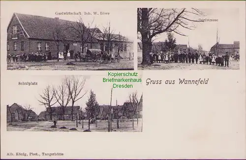 157402 AK Wannefeld Gardelegen um 1910 Gastwirtschaft Böwe Schulplatz Dorfstraße