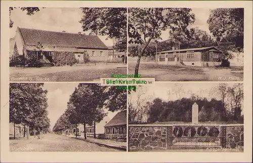 157424 AK Telz Kr Teltow 1940 Mittenwalde Mark Gasthof Siecke Heim Lager Denkmal