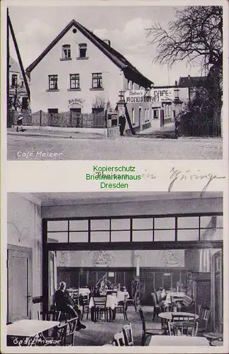 157496 AK Theißen bei Zeitz 1934 Conditorei und Cafe Melzer Gastzimmer Bronte