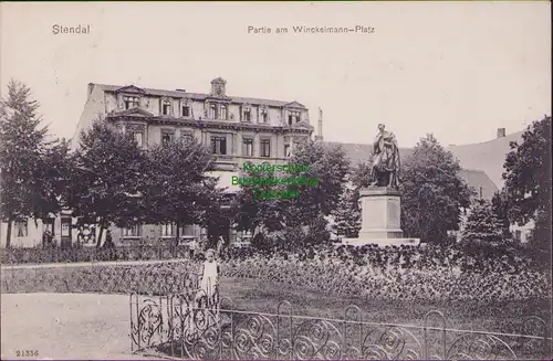 157592 AK Stendal 1907 Partie am Winckelmann Platz
