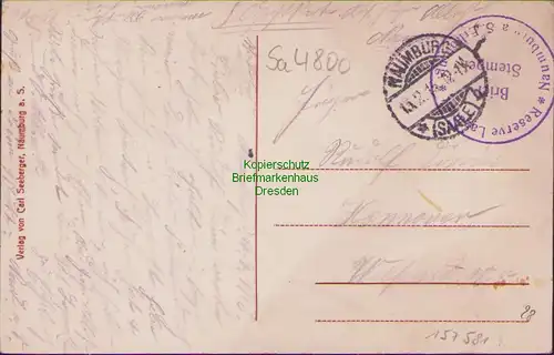 157581 AK Naumburg Saale 1915 Feldpost Haus Erholung reserve Lazarett