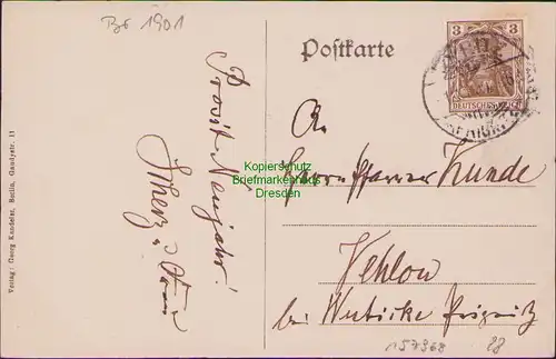 157368 AK Gantikow bei Kyritz 1909 Gasthaus Schmidt Pfarrhaus