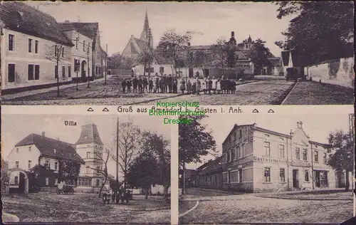 157529 AK Amesdorf bei Güsten Anh. 1920 Gastwirtschaft Günther Villa Dorfplatz