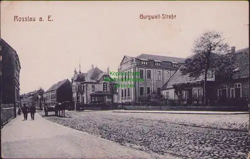 157556 AK Roßlau Elbe um 1920 Burgwall Straße