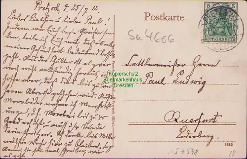 157548 AK Pretzsch Elbe 1912 Elbstr. Papierhandlung Buchbinderei Schuhwarenhaus