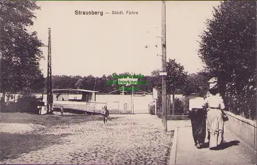 157570 AK Strausberg Städtische Fähren 1915 Anlegestelle Feldpost Bahnhofs Komm