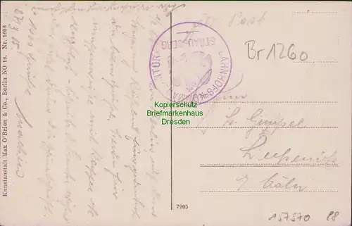 157570 AK Strausberg Städtische Fähren 1915 Anlegestelle Feldpost Bahnhofs Komm