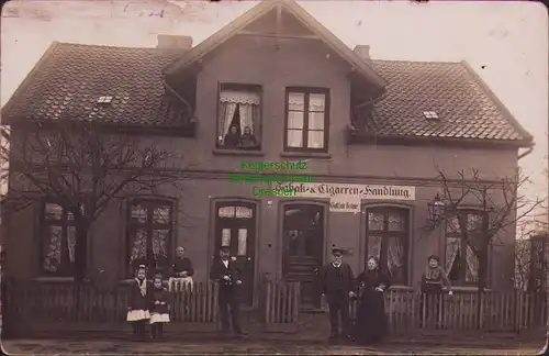 157052 AK Bernburg Saale 1911 Tabak  Cigarren Handlung Gottlob Bohne Haus-Nr. 42