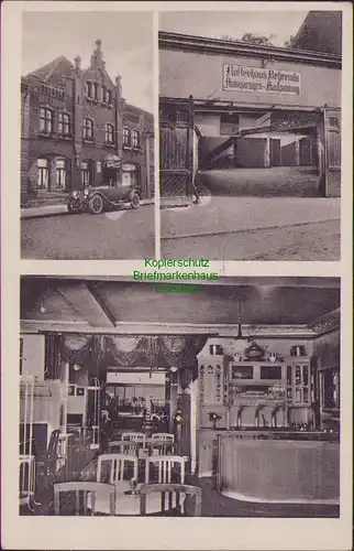 157133 AK Osterburg 1931 Kaffeehaus Behrends Autogaragen - Ausspannung