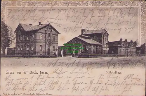 157136 AK Wittstock Dosse 1901 Schlachthaus