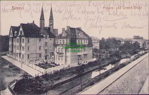 157131 AK Stendal 1916 Prinzen- und Graben Straße