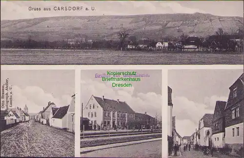157178 AK Karsdorf Carsdorf Unstrut Gasthof zur Unstrutbahn 1908
