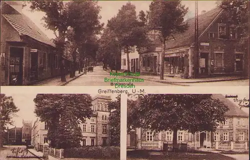 157115 AK Greiffenberg Angermünde Breitestraße Schloß 1940 An der Friedenslinie