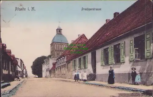 157103 AK Ribnitz i. Meckl. Predigerstrassse 1909