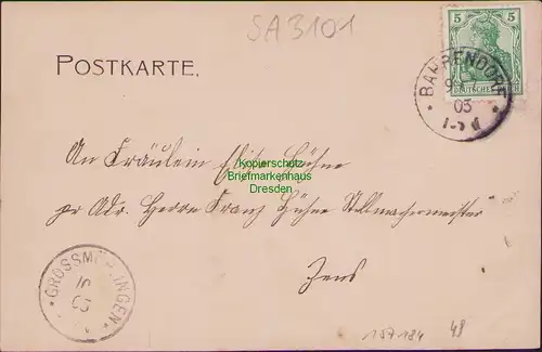 157184 AK Bahrendorf Zuckerfabrik Wallstabs Gasthof Altenslebens Villa Hof 1905