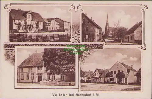 157292 AK Vellahn bei Brahlstorf i. M. 1930 Kirche Gasthof