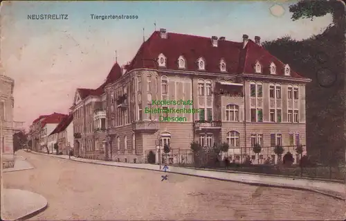 157281 AK Neustrelitz Tiergartenstrasse Feldpost 1916