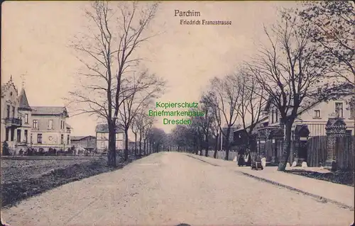 157280 AK Parchim 1909 Friedrich Franzstrasse