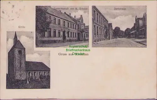 157275 AK Kremkau Bismark Altmark 1907 Kirche Gastwirtschaft Schulze Dorfstraße