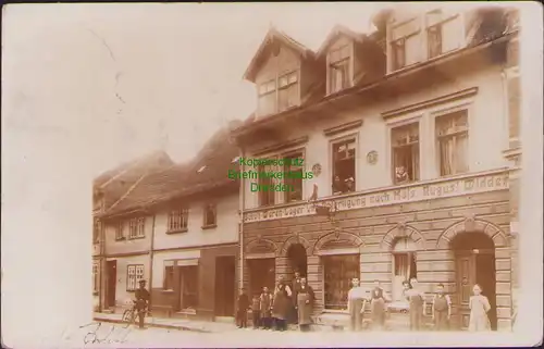 157079 AK Bad Sulza 1912 Fotokarte Schuh Waren Lager Anfertigung August Widder