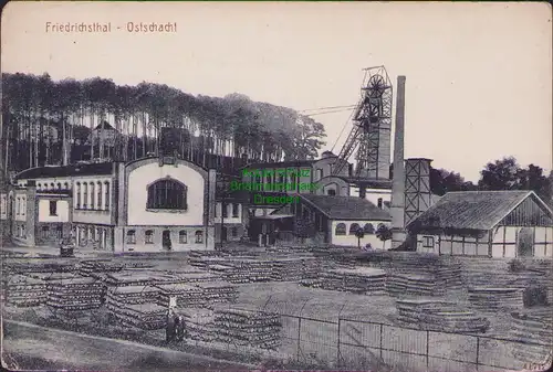 157049 AK Friedrichsthal Ostschacht Bergbau Förderturm um 1910 Sulzbach Saar