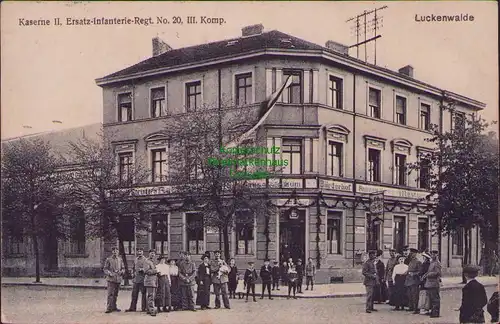 157070 AK Luckenwalde um 1910 Restaurant Gasthaus zum Bürgerhof Kaserne II