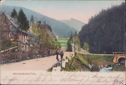 152511 AK Reimsbachtal Rusinowa Reußendorf 1905 b. Waldenburg