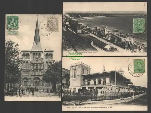 145826 3 AK Le Havre Frankreich Kirche 1915 Palais des Regates Der Regattapalast