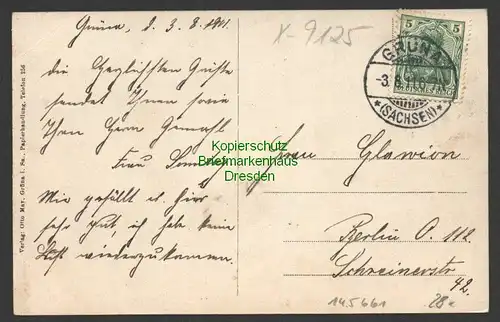 145661 AK Grüna i. Sa. Gesamtansicht 1911
