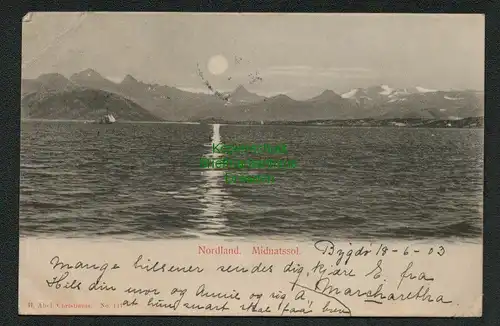 139192 AK Nordland Midnatssol Mitternachtssonne 1903 Bygdøy Christiania Oslo Nor