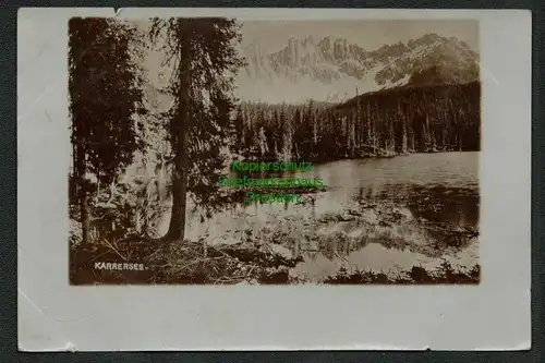 139178 AK Fotokarte Karersee Lago di Carezza Latemarmassivs Südtirol Italien