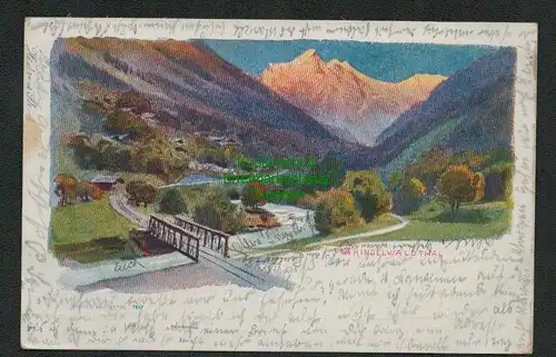 139182 AK Grindelwald Grindelwaldtal Künstlerkarte 1899 nach Hintersee Bayern