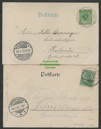 139293 2 AK Mannheim Stadtpark Sternwarte 1902 1901