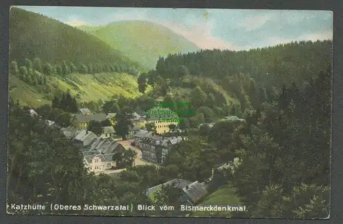 138569 AK Katzhütte Oberes Schwarzatal 1916 Blick vom Bismarckdenkmal