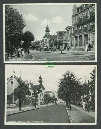 138645 2 AK Ostseebad Zinnowitz auf Usedom Neue Strandstraße um 1935