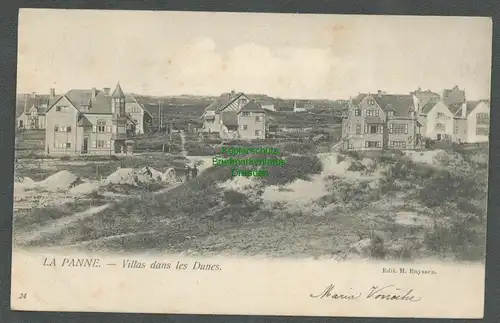 138744 AK La De Panne 1905 Villas dans les Dunes