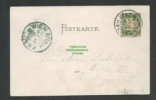 138629 AK Landau i. d. Pfalz Litho Institut Becht Madenburg Ostbahn Strasse 1897