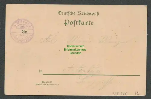 138825 AK Leuchtenburg bei Seitenroda in Thüringen Litho 1901 Schloss Eisenberg