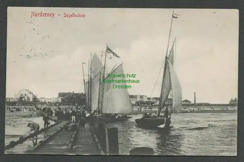 138925 AK Norderney Segelbuhne 1909
