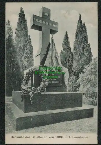 139082 AK Hassenhausen Naumburg Saale Bad Kösen 1907 Denkmal der Gefallenen von