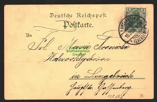 138282 AK Litho Langebrück Villen Colonie Kurbad Hotel zur Post 1906