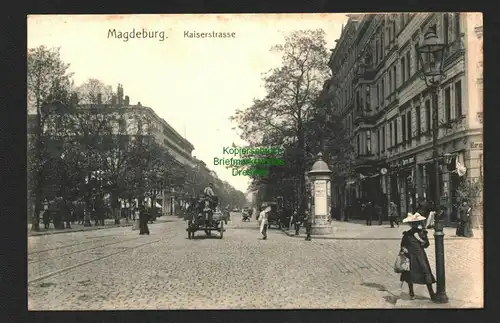 138266 AK Magdeburg Kaiserstraße um 1910
