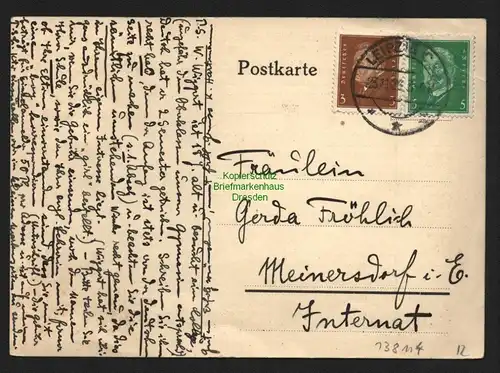 138114 Postkarte Deutsche Zentralstelle für fremdsprachlichen Briefwechsel 1929