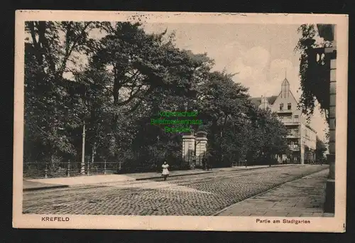 138222 AK Krefeld  Partie am Stadtgarten 1913